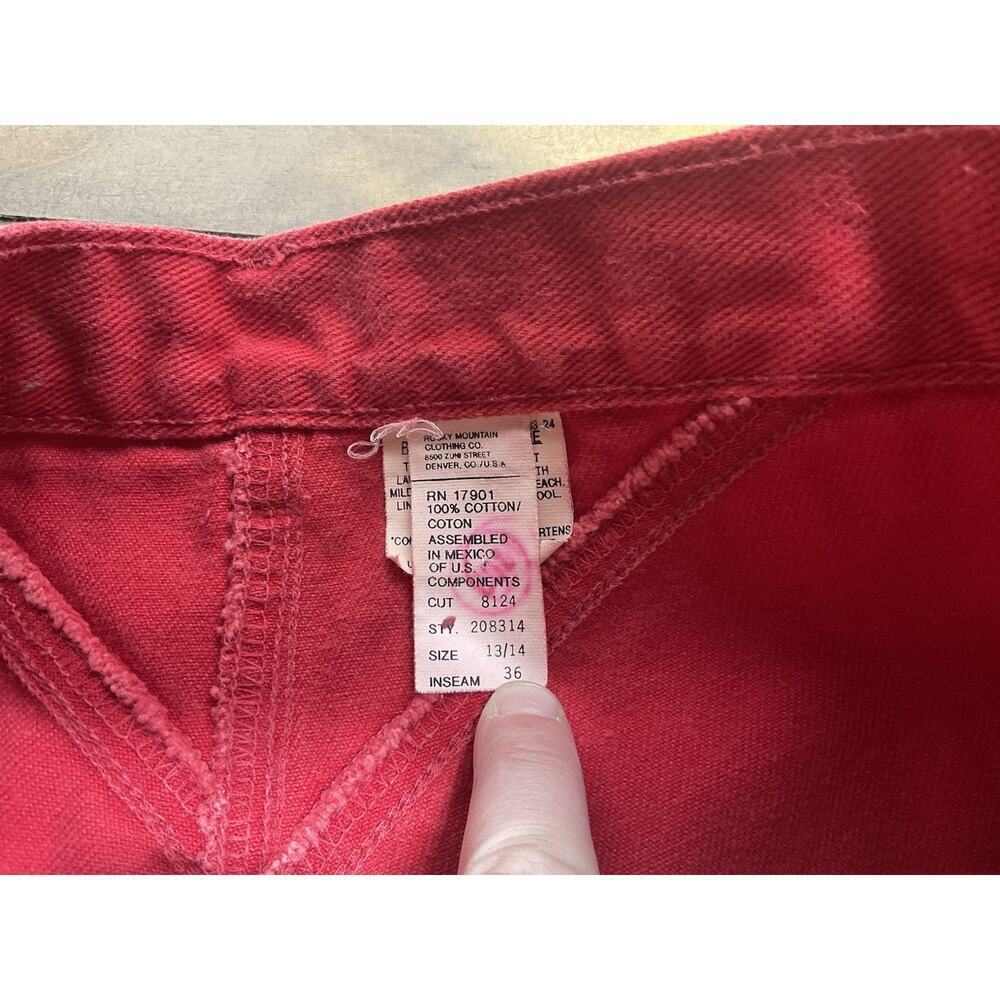 Vintage Rocky Mountain Jeans Womens 13/14 Red Made USA Bareback Rodeo - Picture 5 of 10